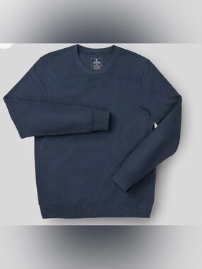 Manmade Classic Crewneck Sweatshirt Navy Blue SZ Large